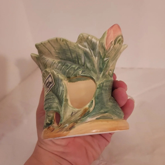 Vintage Fitz & Floyd 1987 Japan Hand Painted Rosebud Candle Holder - Picture 6 of 7